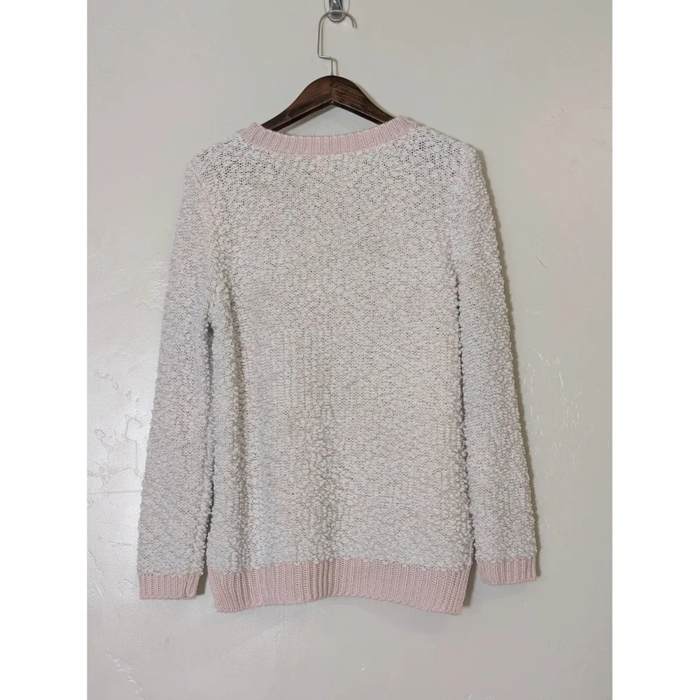 Almost Famous Women Pink Pullover Sweater XL Slub Textured Knit Cozy Loose Knit - Picture 8 of 9
